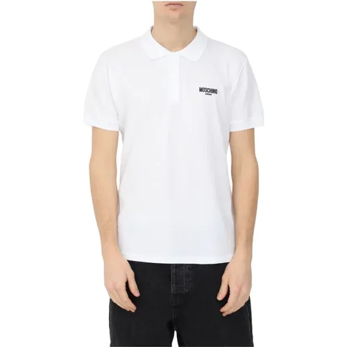Weißes Polo Shirt, Swim Kollektion , Herren, Größe: XL - Moschino - Modalova