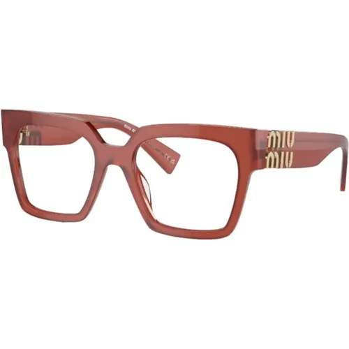 Braun/Havanna Optische Brille,Braun/Havanna Optische Brille, vielseitig und stilvoll,MU 04Uv 11Q1O1 Optical Frame - Miu Miu - Modalova