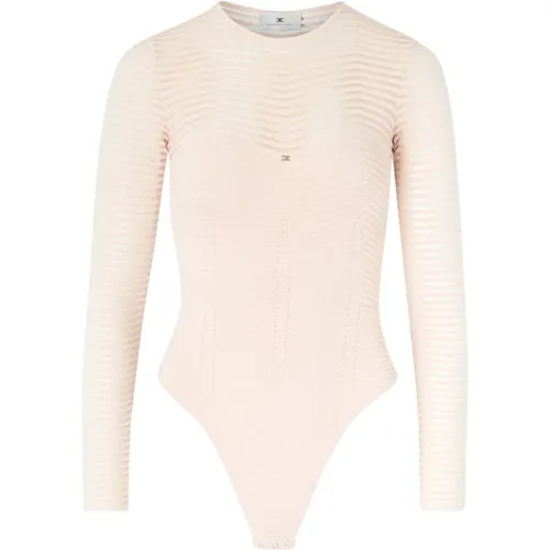 Rosa Cipria Tricot Body - Elisabetta Franchi - Modalova