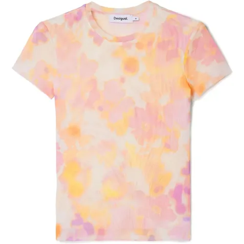 Damen Frühling/Sommer Baumwoll T-Shirt , Damen, Größe: XL - Desigual - Modalova