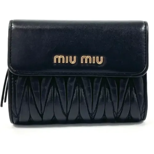 Pre-owned Leather wallets , female, Sizes: ONE SIZE - Miu Miu Pre-owned - Modalova