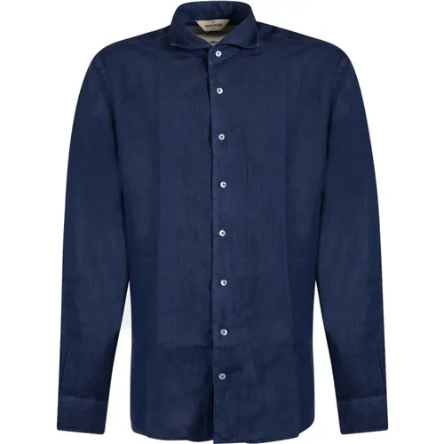 Blaues Herrenhemd Regular Fit , Herren, Größe: 3XL - Gran Sasso - Modalova