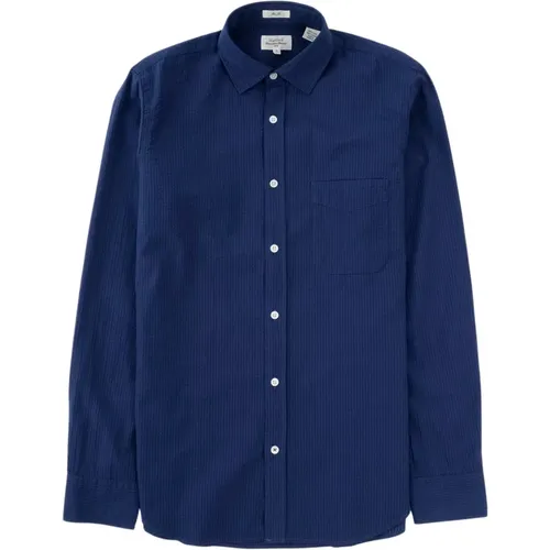 Seersucker Stripe Shirt , male, Sizes: L, M, S - Hartford - Modalova