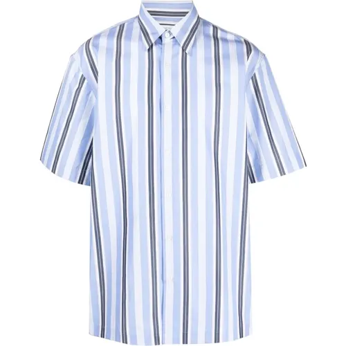Clear Striped Short Sleeve Shirt , male, Sizes: M - Dries Van Noten - Modalova