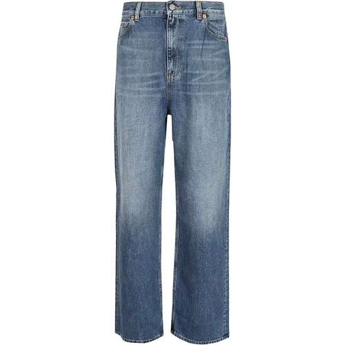 Pantalone IN Denim | Solid | Medium Denim , female, Sizes: W27 - Valentino Garavani - Modalova