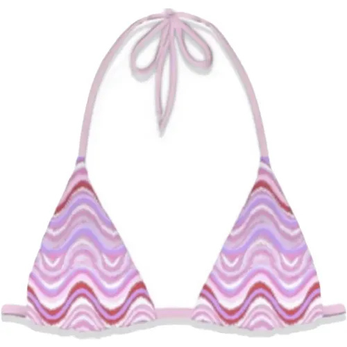 Triangel-Bikini mit Wellenmuster - MC2 Saint Barth - Modalova