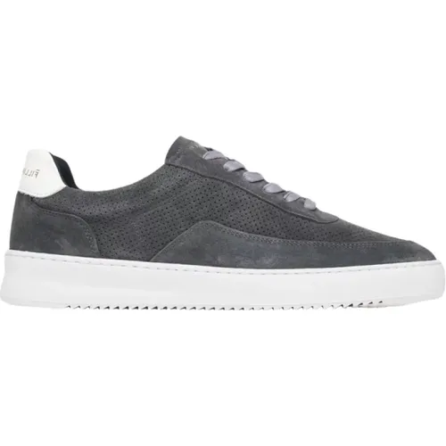 Perforierte Dunkelgraue Sneaker , Herren, Größe: 42 EU - Filling Pieces - Modalova