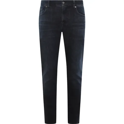 Slimmy Tapered Stretch Tek Jeans , Herren, Größe: W32 - 7 For All Mankind - Modalova