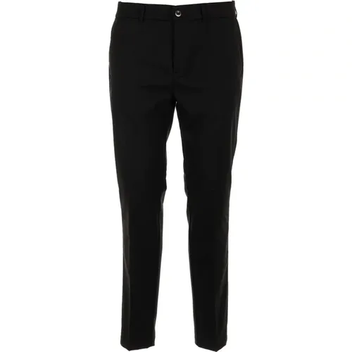 Schwarze Slim Fit Hose Flache Vorderseite - Cruna - Modalova