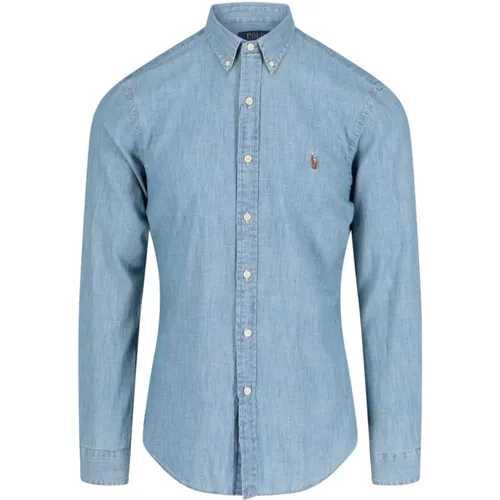 Denim Logo Shirt for Men , male, Sizes: L, XL, M, 2XL - Ralph Lauren - Modalova