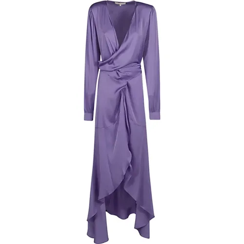 Lilac Silk Dress , female, Sizes: XS - Silk95Five - Modalova