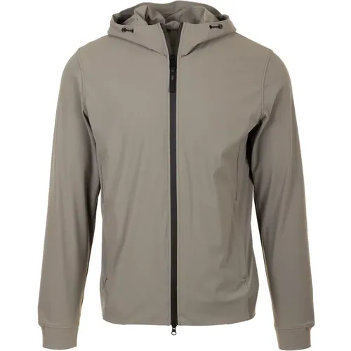 Grey Hooded Jacket , male, Sizes: M - Duno - Modalova