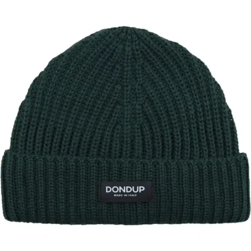 Knitted Hats with Logo Application , male, Sizes: ONE SIZE - Dondup - Modalova