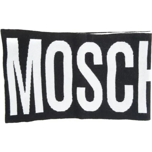 Maxi Logo Bicolor Scarf , female, Sizes: ONE SIZE - Moschino - Modalova