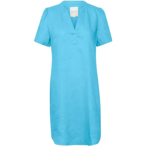 Short Linen Summer Dress , female, Sizes: XL, L - Part Two - Modalova