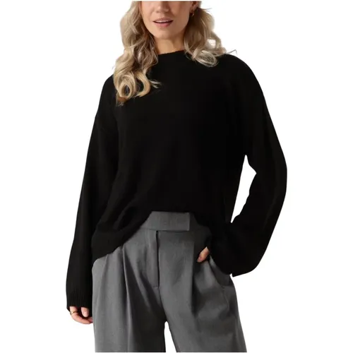 Schwarzer Strickpullover Enorta LS , Damen, Größe: M - Envii - Modalova