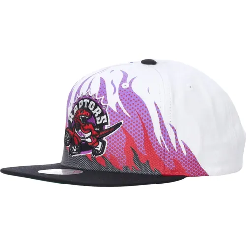 Toronto Raptors Flat Visor Cap , male, Sizes: ONE SIZE - Mitchell & Ness - Modalova