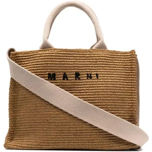 Shoulder Bag Shopping Style , female, Sizes: ONE SIZE - Marni - Modalova