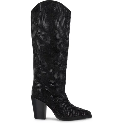 Wide leg boot with stones , female, Sizes: 5 UK, 4 UK, 6 UK, 7 UK - Alma en Pena - Modalova