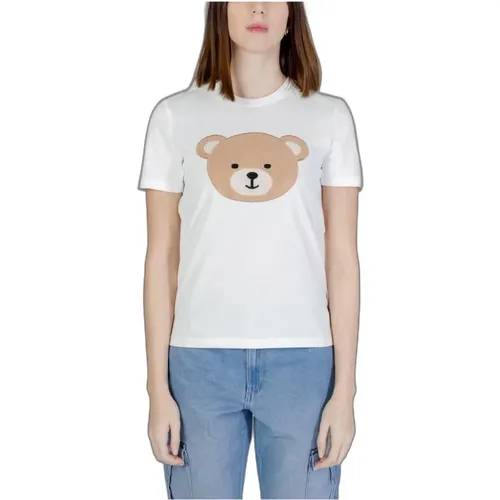 Printed Cotton T-shirt , female, Sizes: L - Only - Modalova