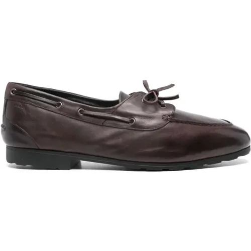 Leather Lace-Up Flat Shoes , male, Sizes: 10 UK, 11 UK - Bally - Modalova