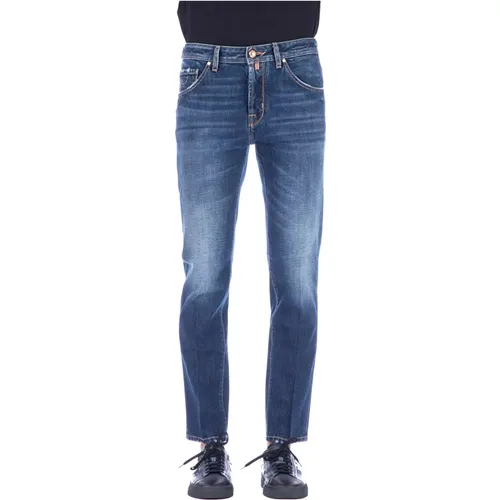 Scott Carrot Fit Denim Jeans , male, Sizes: W34 - Jacob Cohën - Modalova