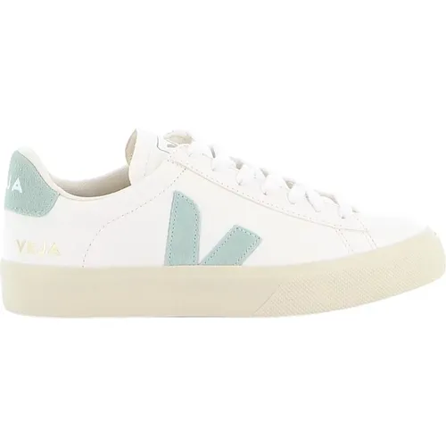 Weiß-Grüne Leder Low Top Sneakers , Herren, Größe: 41 EU - Veja - Modalova