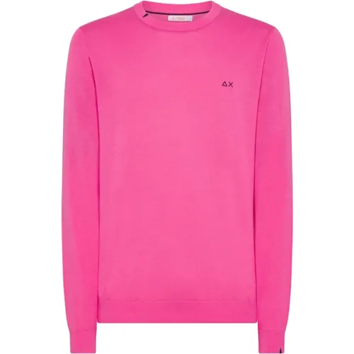 Fuchsia Pullover Baumwolle 100% Männer , Herren, Größe: 2XL - Sun68 - Modalova