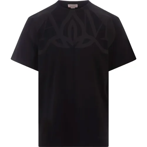 T-shirt with Seal Logo Print , male, Sizes: S - alexander mcqueen - Modalova