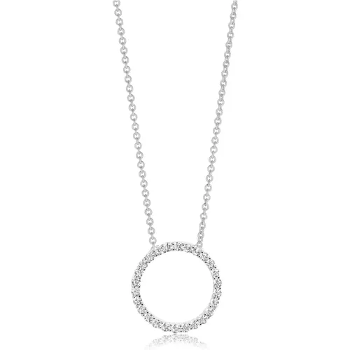 Biella Anhänger Halskette mit weißem Zirkonia , Damen, Größe: M - Sif Jakobs Jewellery - Modalova