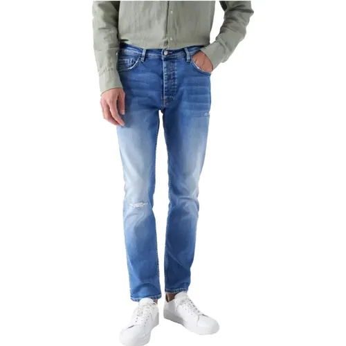Slim-fit Jeans , male, Sizes: W36 L30, W29 L30, W34 L30, W30 L30, W31 L30, W33 L30, W32 L30 - Salsa - Modalova