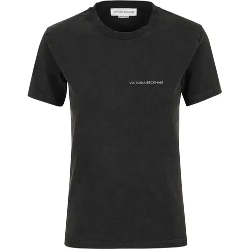 Schwarzes T-Shirt für Frauen - Victoria Beckham - Modalova