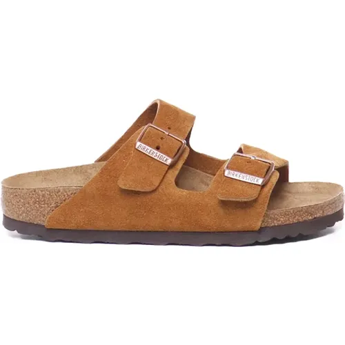 Suede Sandals Soft Footbed , female, Sizes: 7 UK, 4 UK, 6 UK, 8 UK - Birkenstock - Modalova