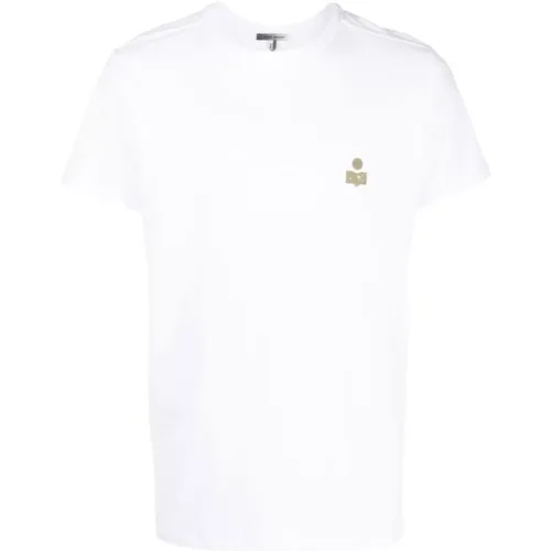 Cotton Logo Print T-Shirt , male, Sizes: L, S - Isabel marant - Modalova