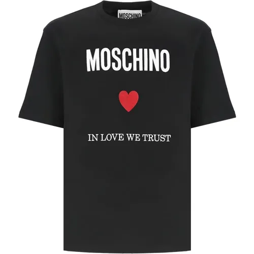 T-Shirts , Herren, Größe: M - Moschino - Modalova