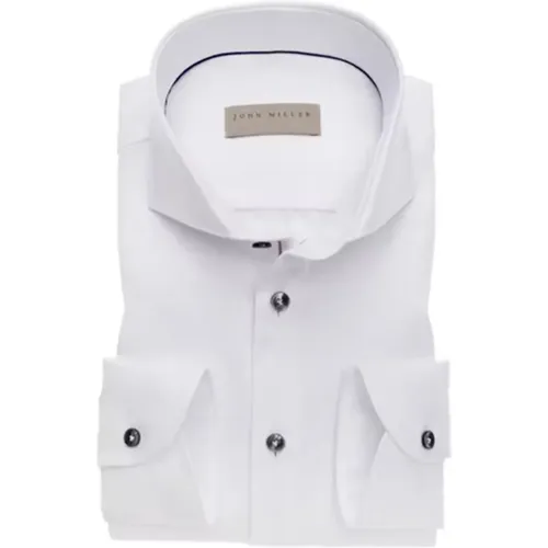 Weißes Tailored Fit Bügelfreies Hemd , Herren, Größe: 3XL - John Miller - Modalova