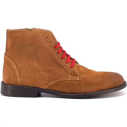 Wildleder Hellbraune Herrenstiefel - Duca di Morrone - Modalova