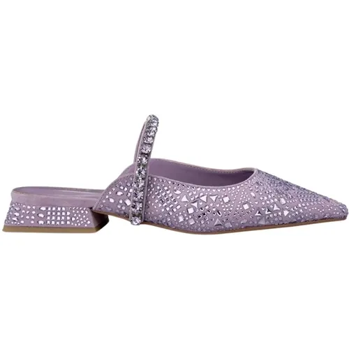 Crystal Flat Shoe , female, Sizes: 7 UK, 9 UK, 8 UK, 6 UK, 5 UK, 3 UK, 4 UK - Alma en Pena - Modalova
