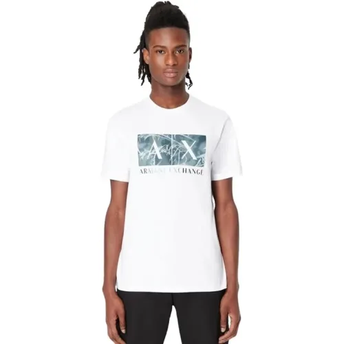 Kurzarm Fantasy T-Shirt , Herren, Größe: XL - Armani Exchange - Modalova