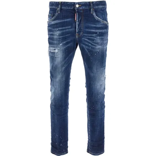 Farbfleck Skinny Fit Jeans , Herren, Größe: L - Dsquared2 - Modalova