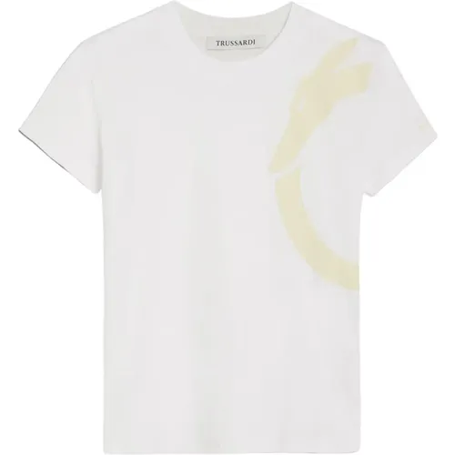 T-Shirts , Damen, Größe: L - Trussardi - Modalova