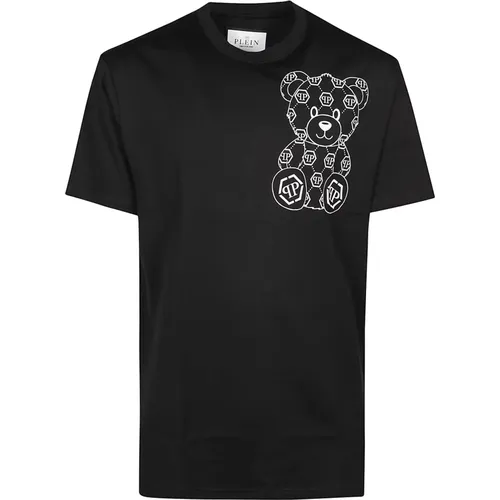 Niedliches Teddybär Grafik T-Shirt , Herren, Größe: M - Philipp Plein - Modalova