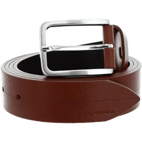 Leather Belt with Buckle , male, Sizes: ONE SIZE - Piquadro - Modalova