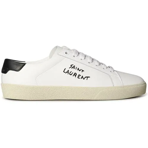 Court Classic Sl/06 Bestickte Sneakers , Damen, Größe: 36 EU - Saint Laurent - Modalova