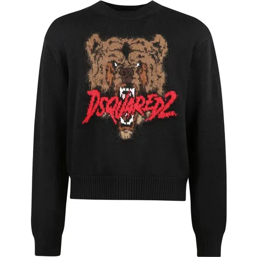 Stylish Pullover Sweater for Men , male, Sizes: L, M - Dsquared2 - Modalova