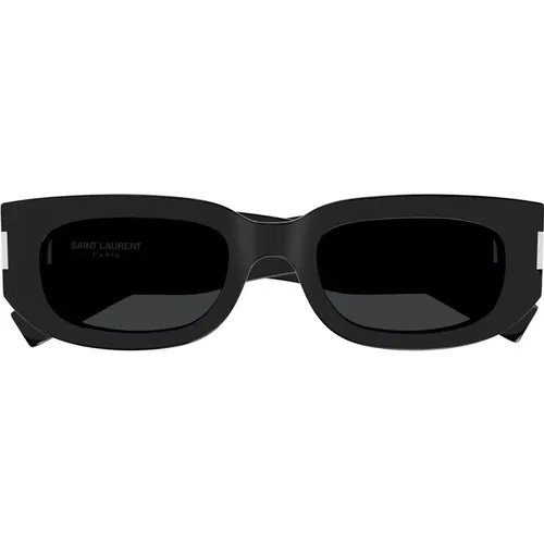 Klassische Runde Schwarze Sonnenbrille , unisex, Größe: 51 MM - Saint Laurent - Modalova