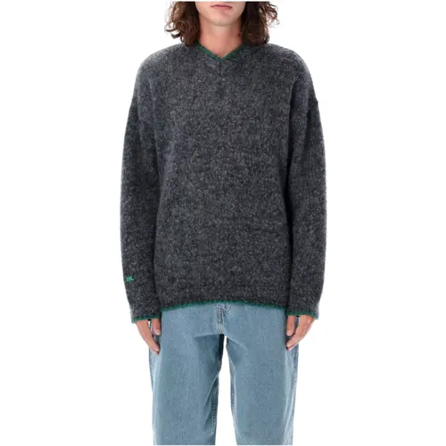 Cozy Knitwear Sweater Grey Aw24 , male, Sizes: M, L - ERL - Modalova