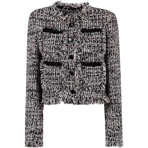 Stilvolle Fringed Boucle Jacket , Damen, Größe: XS - Self Portrait - Modalova