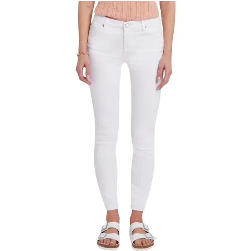 High Waist Skinny Crop Jeans Weiß , Damen, Größe: W26 - 7 For All Mankind - Modalova