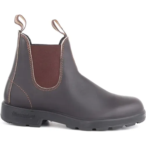 Braune Leder Elastische Chelsea Stiefel , Herren, Größe: 40 EU - Blundstone - Modalova